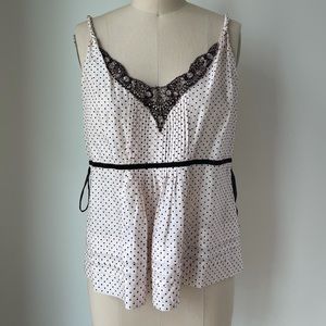 Beaded polka dot tank top